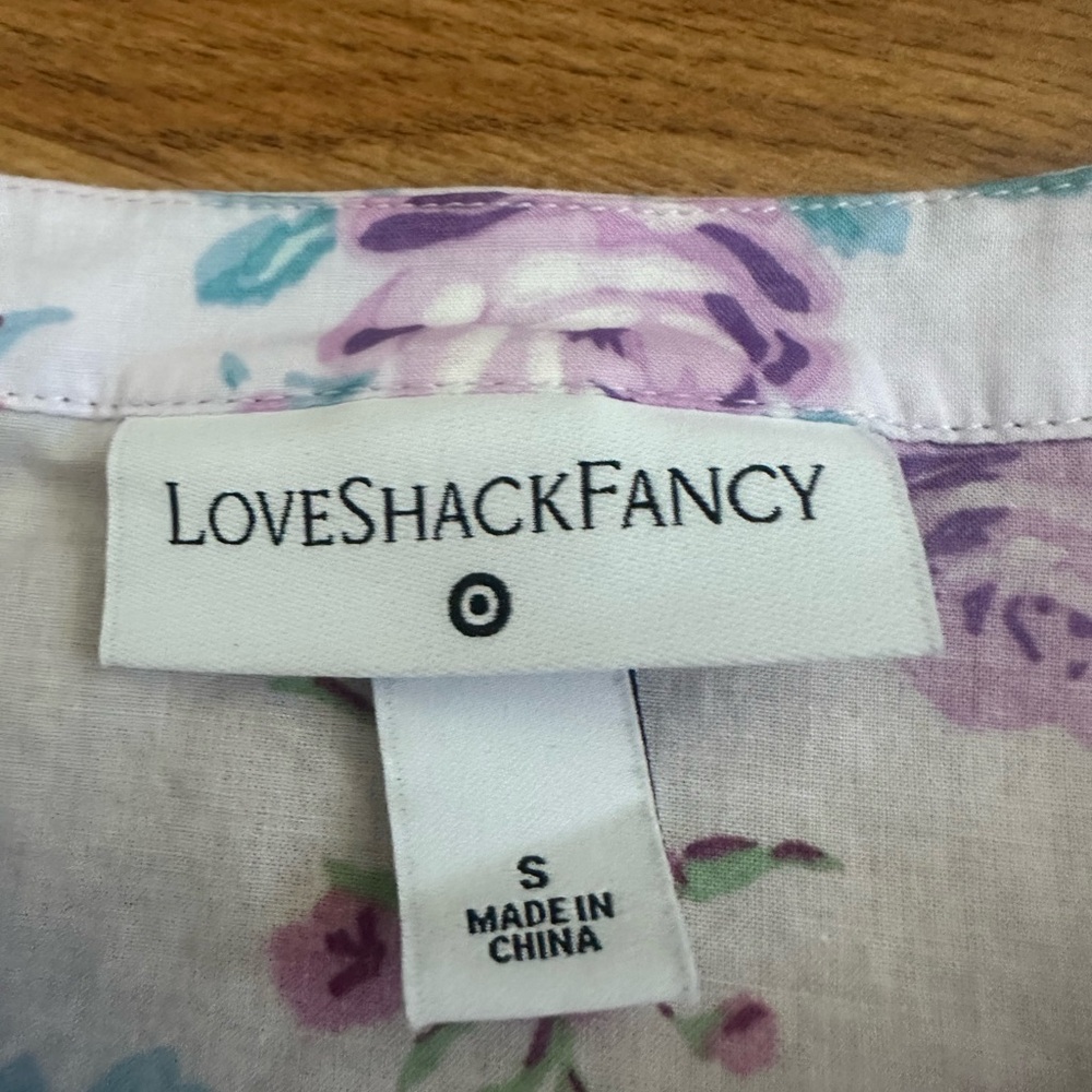 LoveShackFancy x Target Lou Ruffle Mini Dress Purple S - Picture 7 of 14